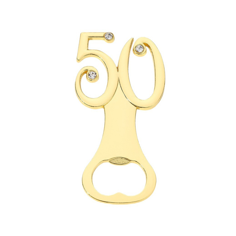 50 abiertos de botellas de cerveza de aniversario de bodas de oro