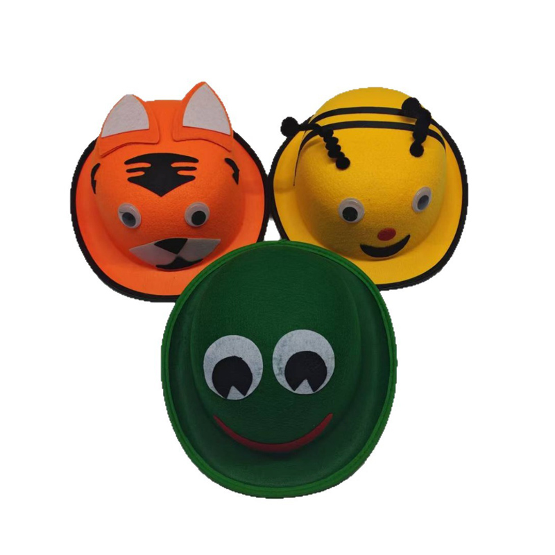 Sombreros redondos de personajes animales para niños