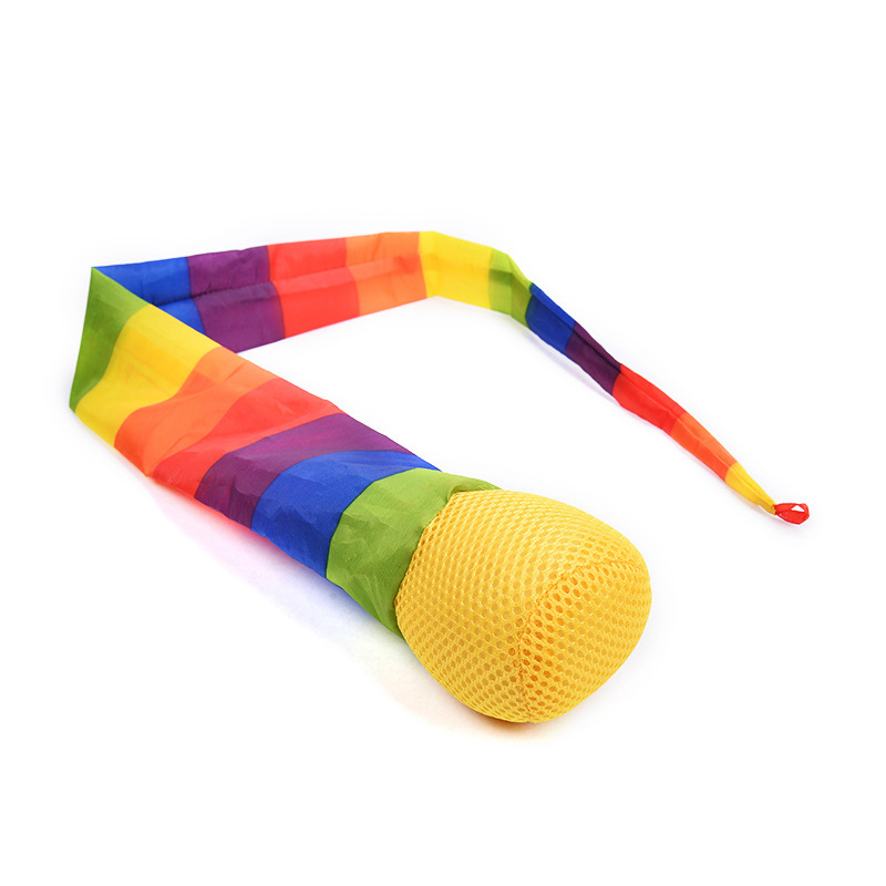 Juguetes deportivos para niños, pelota con cola de arco iris, sensorial para niños pequeños