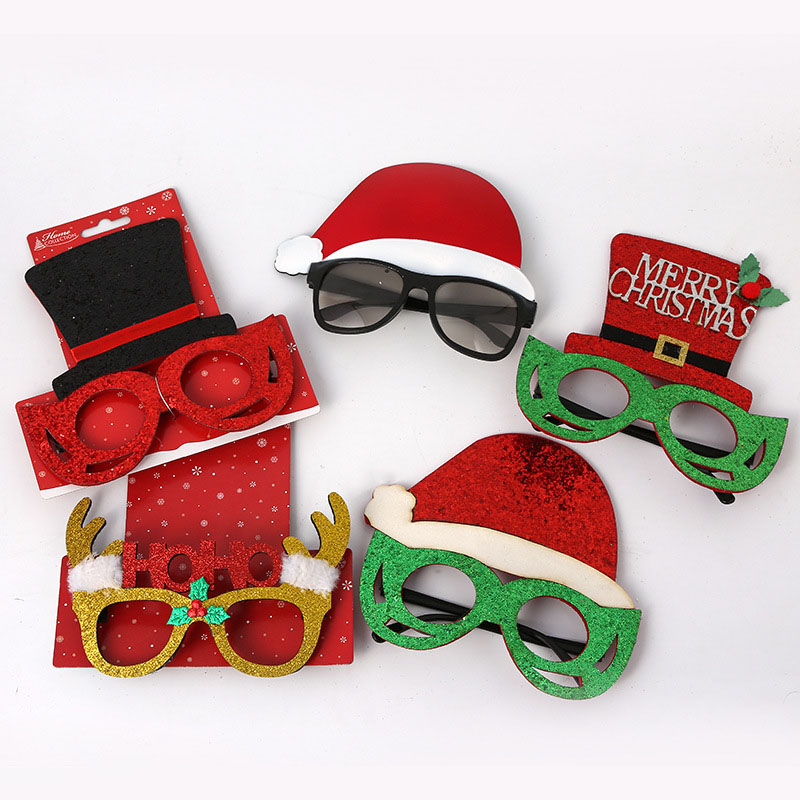 Gafas decoradas en Navidad