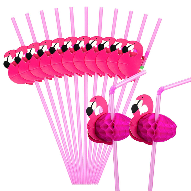 Pajitas hawaianas desechables creativas