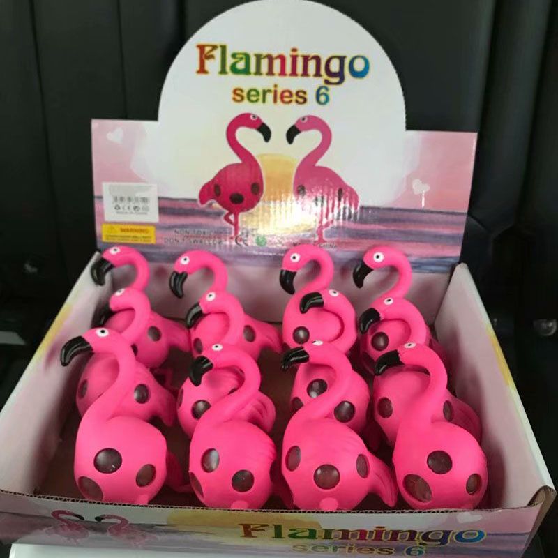 lindo juguete de plástico para apretar flamencos para niños