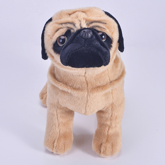 Lindo material de felpa Perro Pug Peluches rellenos Perro Pug