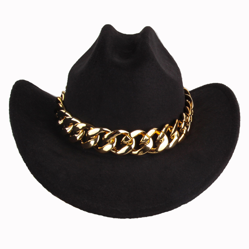 Sombrero de vaquero con cadena personalizado a juego de moda