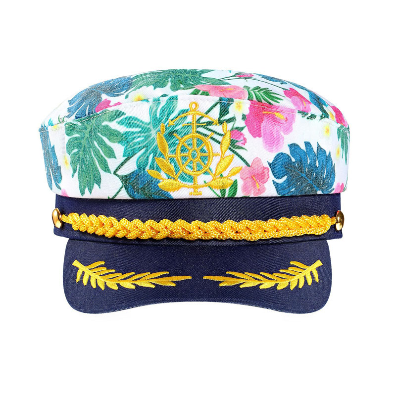 Sombrero de fiesta de impresión de hoja estampada de moda