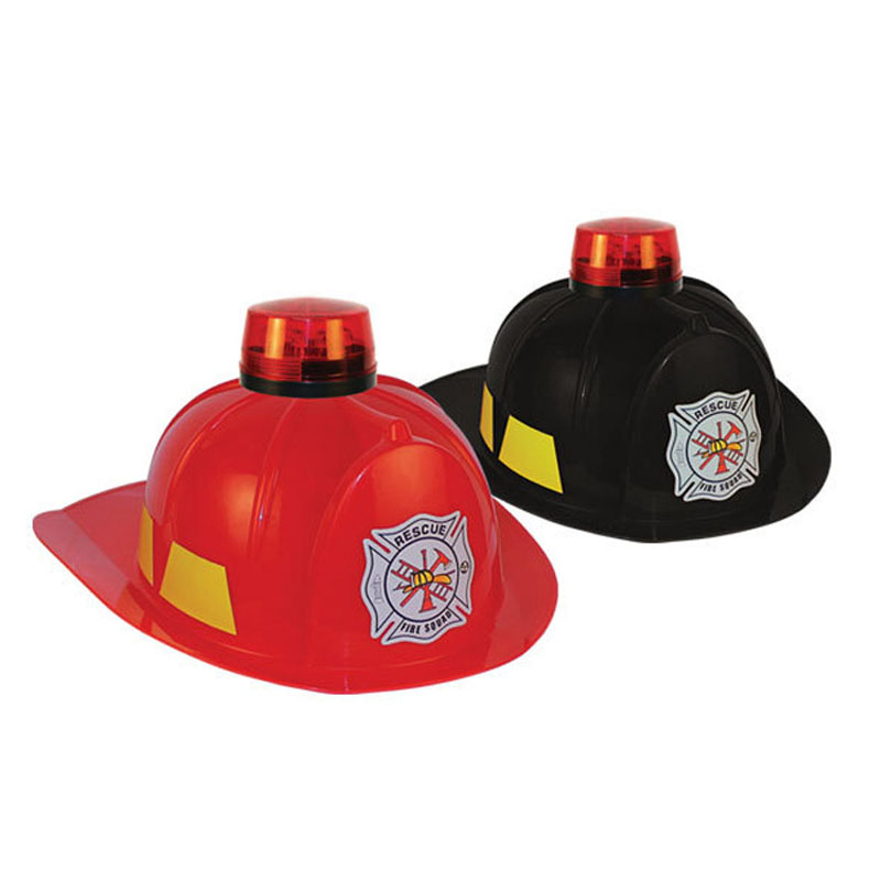 Casco de bombero con luz de sirena