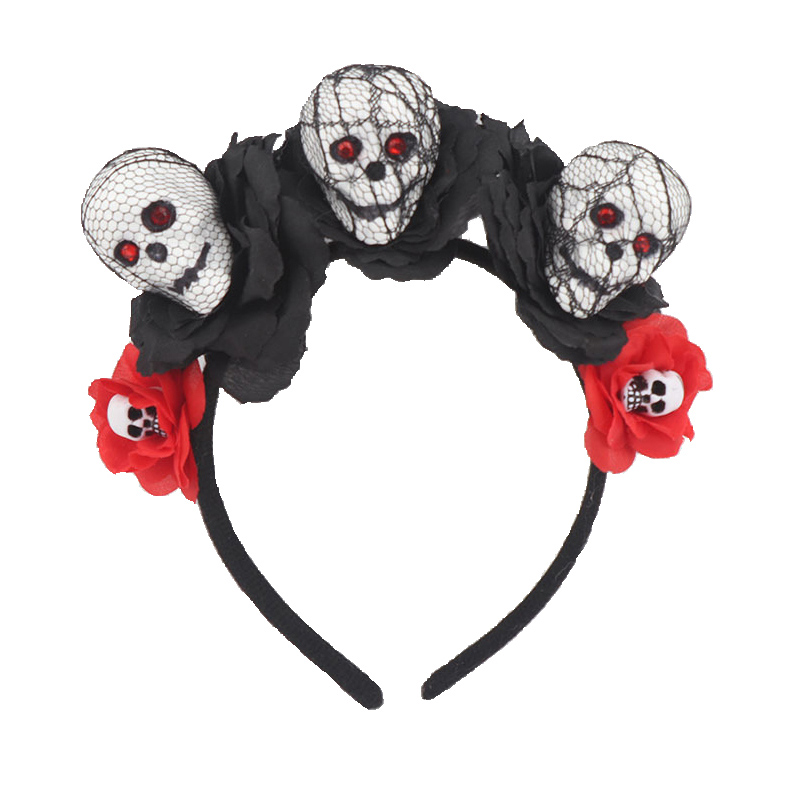 Flower Foam Skull Bandas de cabello fantasma