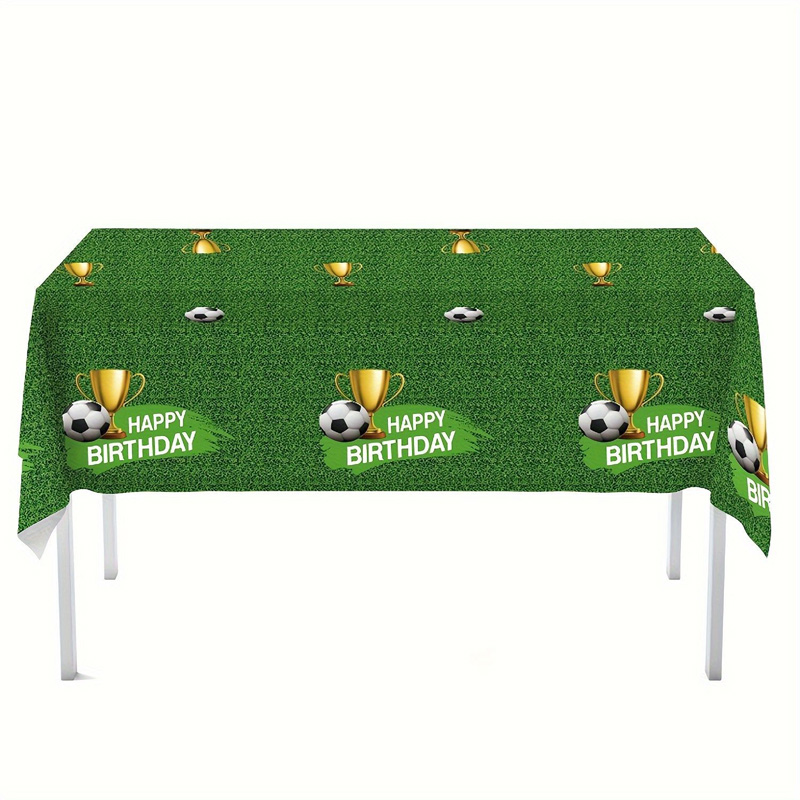 Mantel desechable con decoraciones para fiestas de fútbol