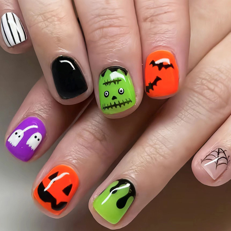 Halloween Bats & Spider Web Falsas Falsas