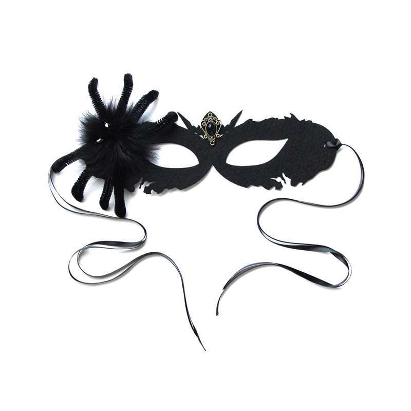 Máscara de muerte de la araña negra de Halloween