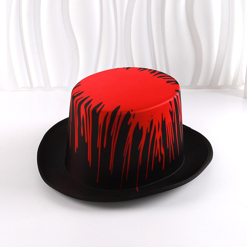 Disfraz de Halloween con sombrero de copa de sangre