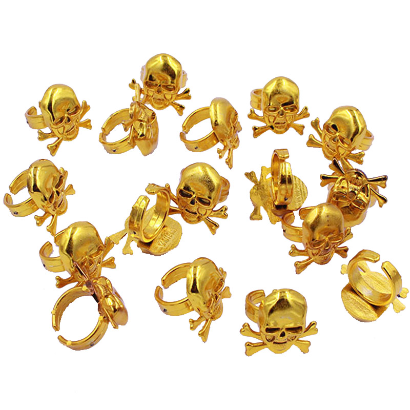 Anillos chapados en oro de Halloween