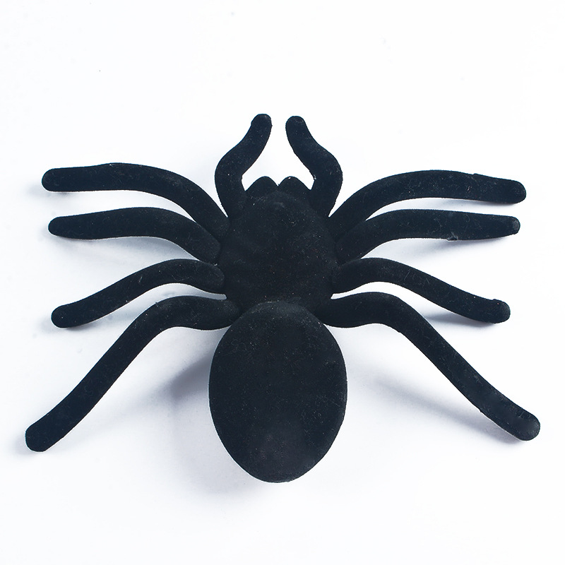 Halloween gran araña de felpa negra