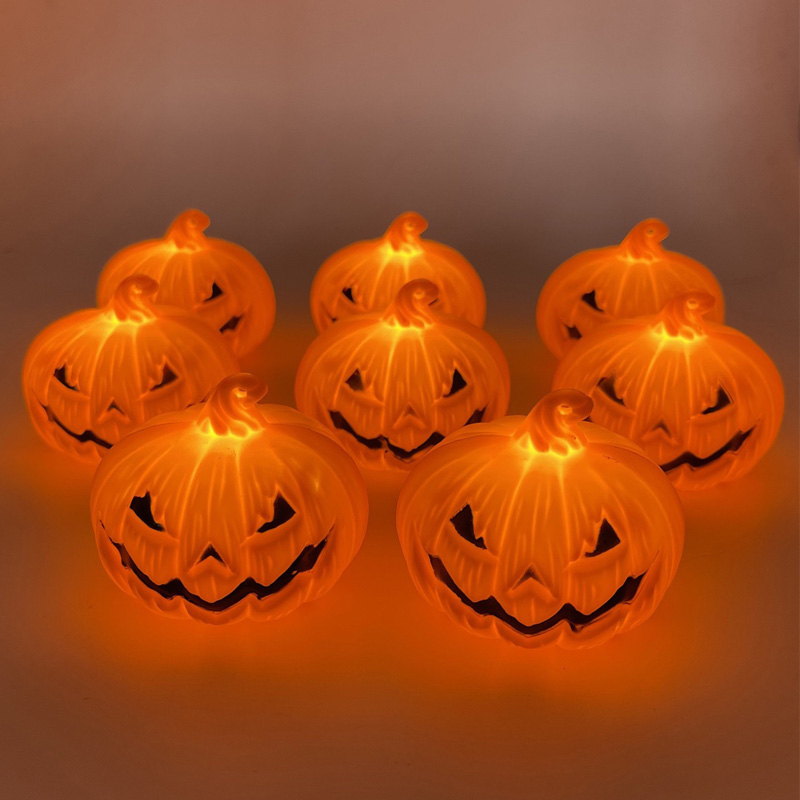 Luz LED de linterna de calabaza de Halloween
