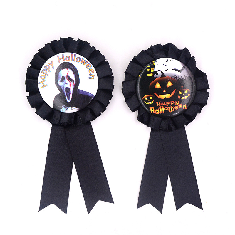 Halloween Ribbon Flower Rosette Insignia