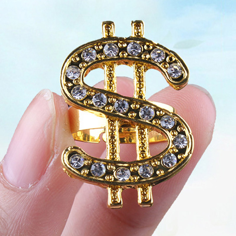 Anillo de símbolos de Hip Hop Dollar