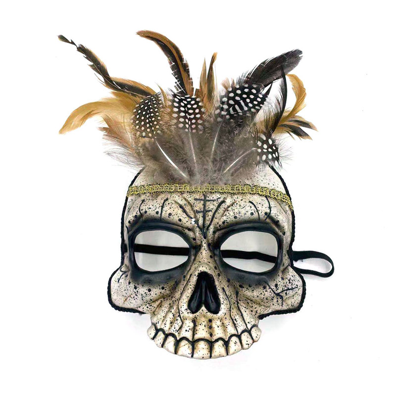 Máscara de miedo de Halloween de la pluma india