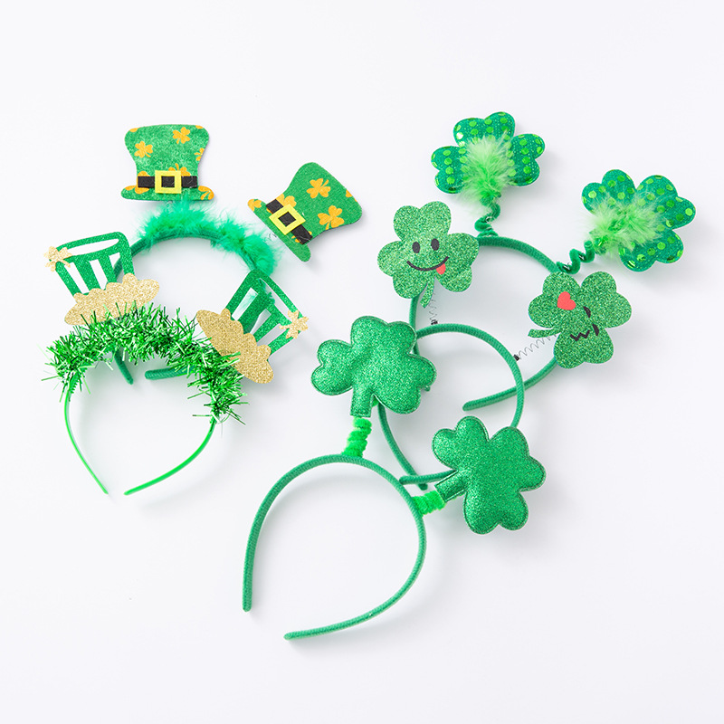 Targadeo irlandés Clover Sears Diadema del Día de San Patricio