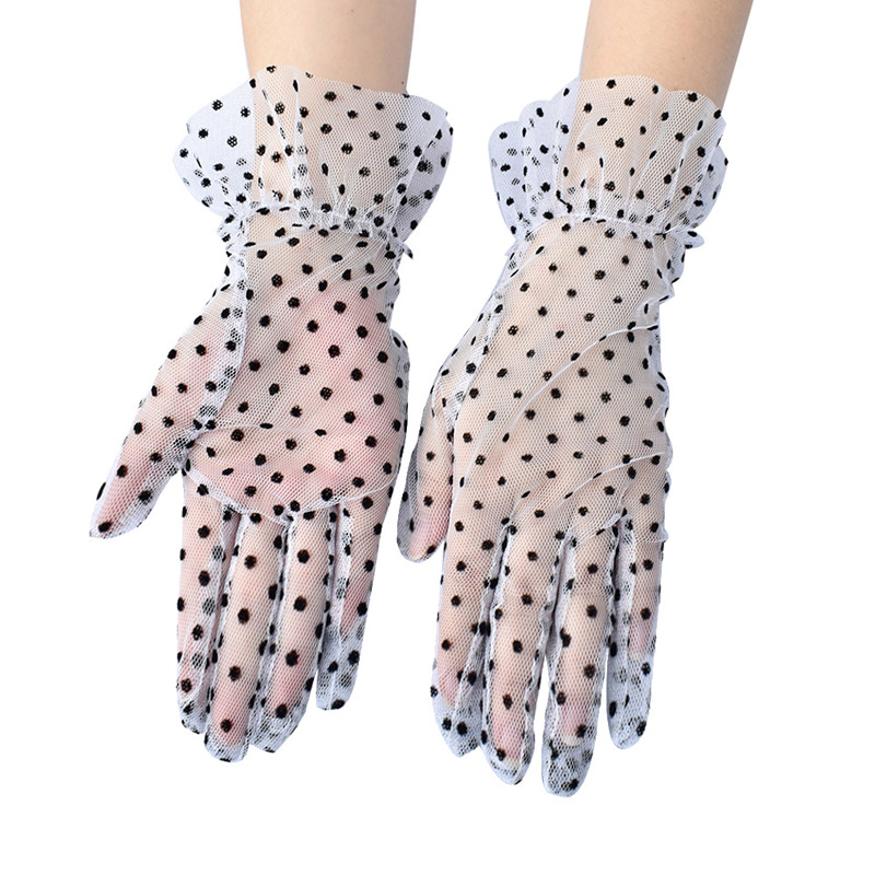 Guantes de boda cortos de encaje