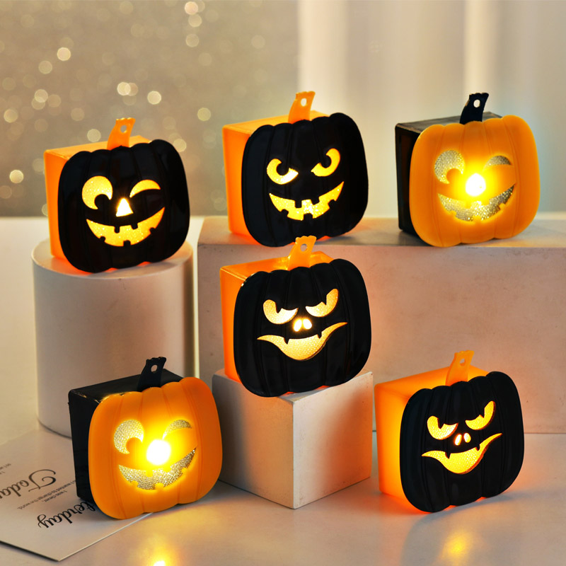 Decoración del escritorio de Halloween las velas de té led