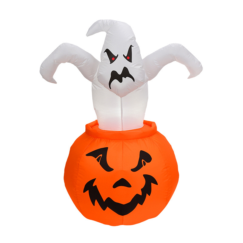 Decoración inflable de calabaza fantasma fantasma luminoso