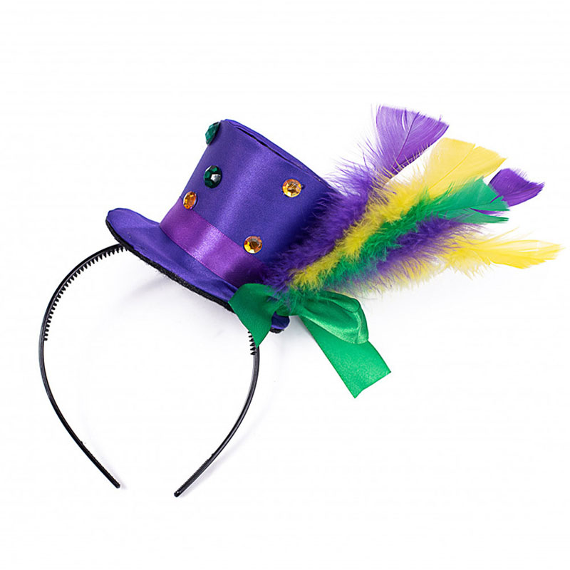Mardi Gras Diadema de plumas para la decoración de la fiesta