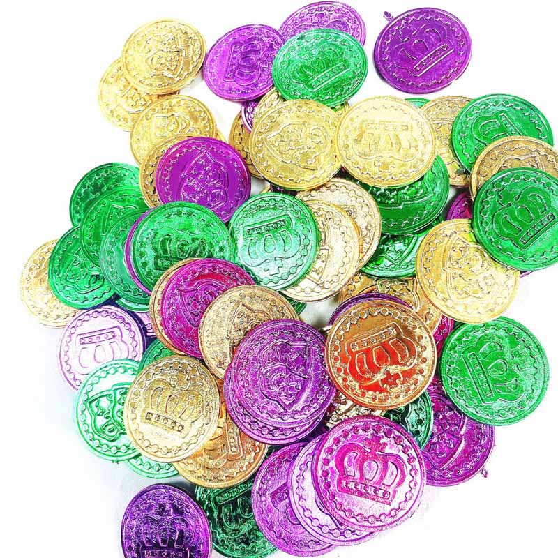 Monedas de plástico de Mardi Gras