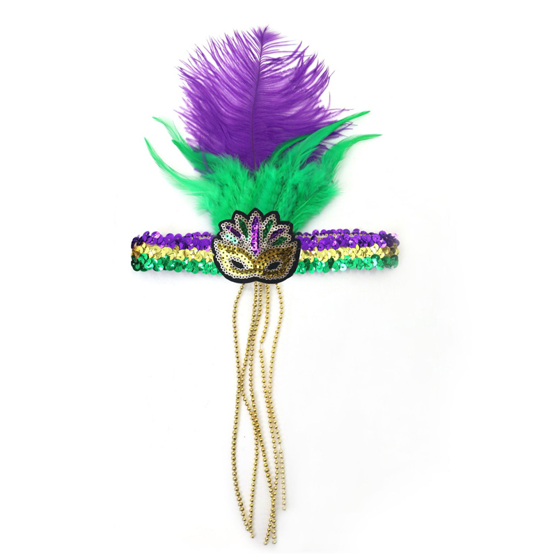 Mardi gras diademas elásticas