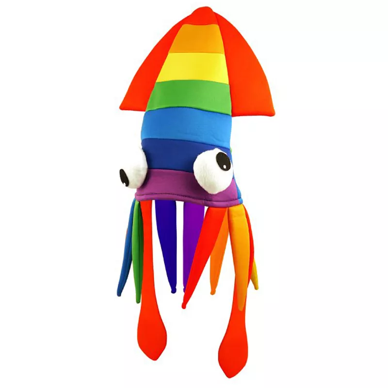 Ocean Sea Animal Rainbow Squid Hat para fiesta