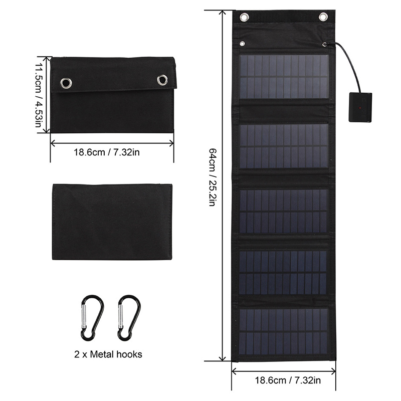 Panel al aire libre bolsita de carga solar
