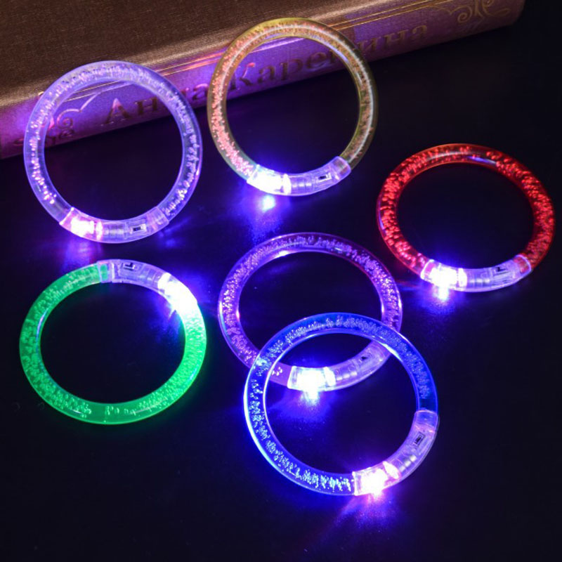 Barra de fiesta, pulsera luminosa de Navidad, juguetes luminosos, pulsera intermitente LED, pulsera acrílica iluminada para niños