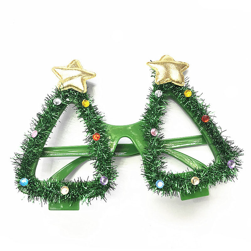 Gafas de forma de árbol de Navidad de fiesta