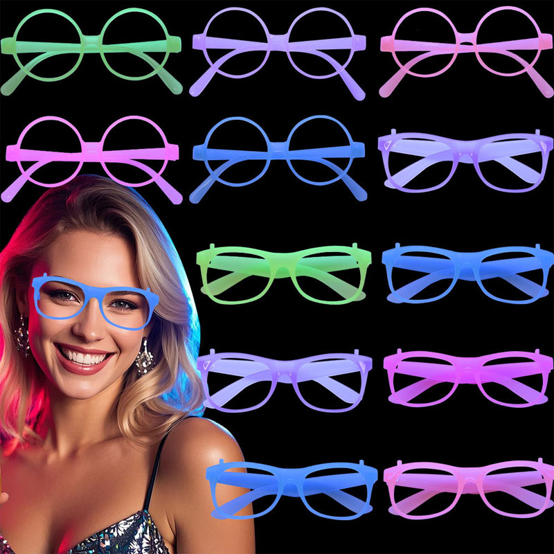 Fiesta divertida luz nocturna gafas que cambian de color brillante