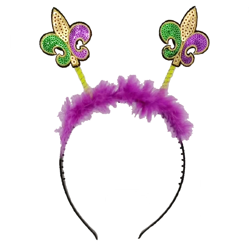 Party Green Purple Sequins Diadema