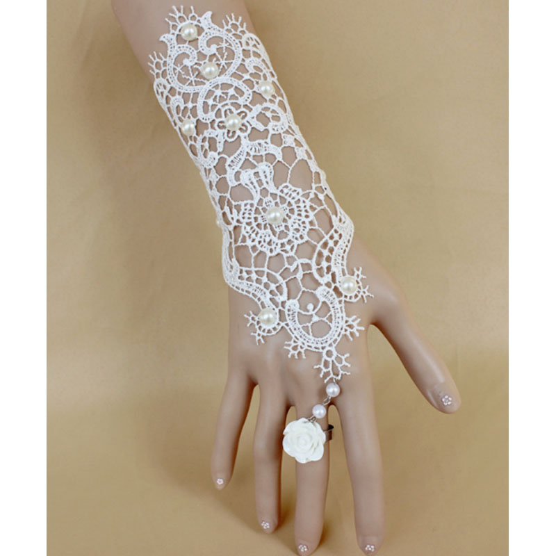 Brazalete de encaje de perla
