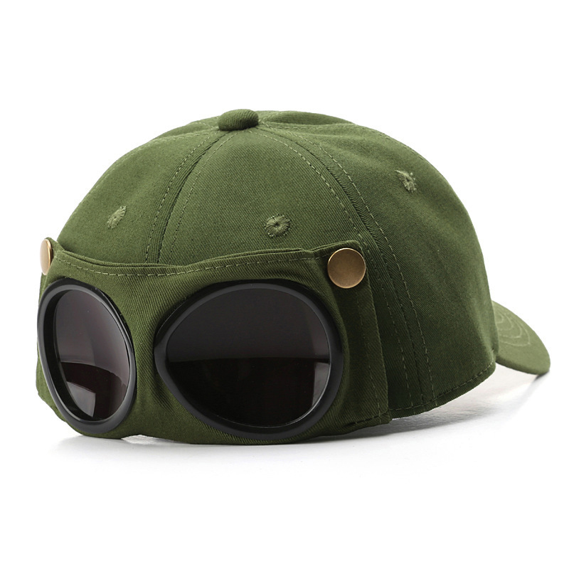 Gorra de gafas estilo piloto