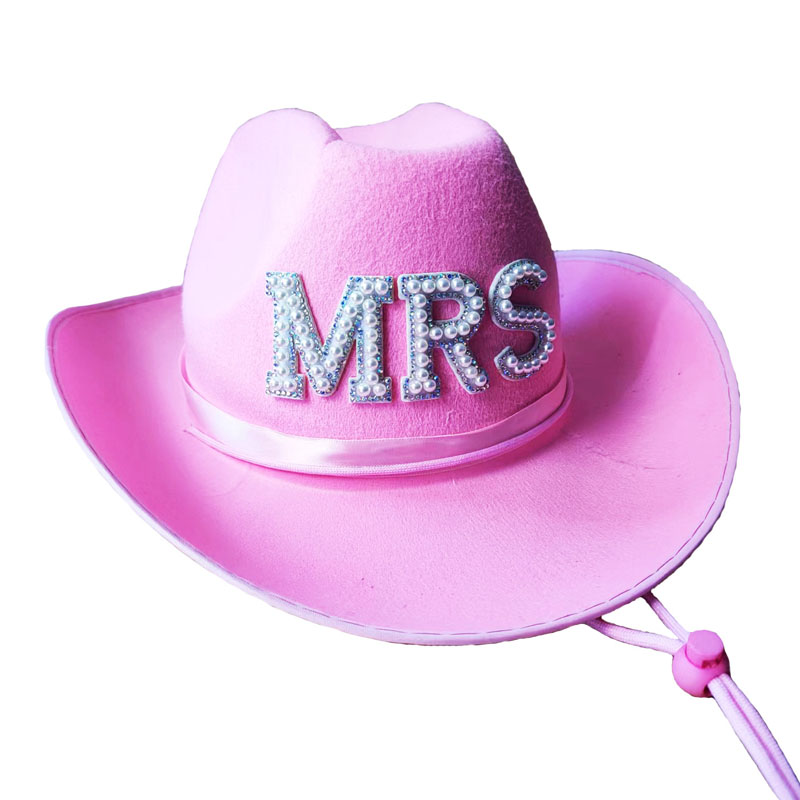 Sombrero de vaquero negro rosa