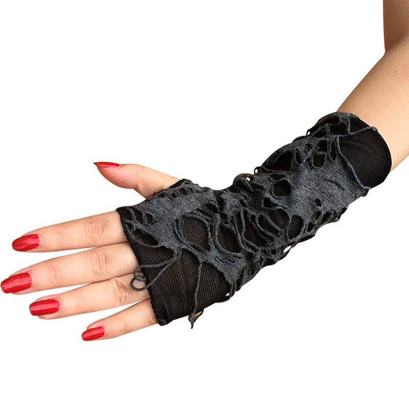 Guantes de cosplay sin dedo punk
