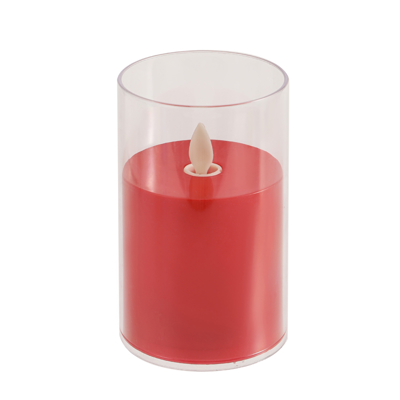 Vela de LED blanco y cálido rojo