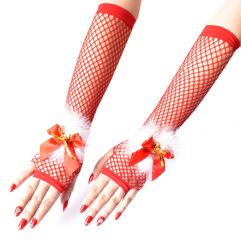 Sexy Christmas Feshnet Guantes
