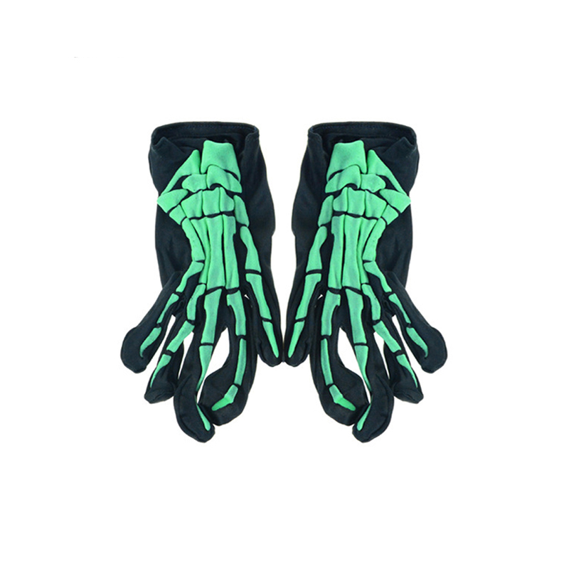 Los guantes esqueléticos brillan en la oscuridad