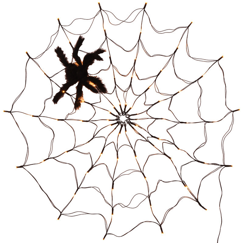 Decoración de Halloween de luz web de araña