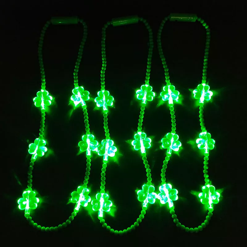 Collar de trébol LED del día de San Patricio