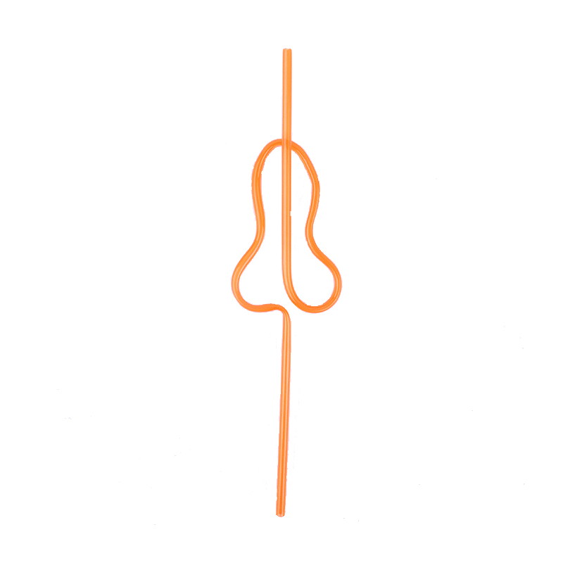 Plástico de bucle swirly beber paja