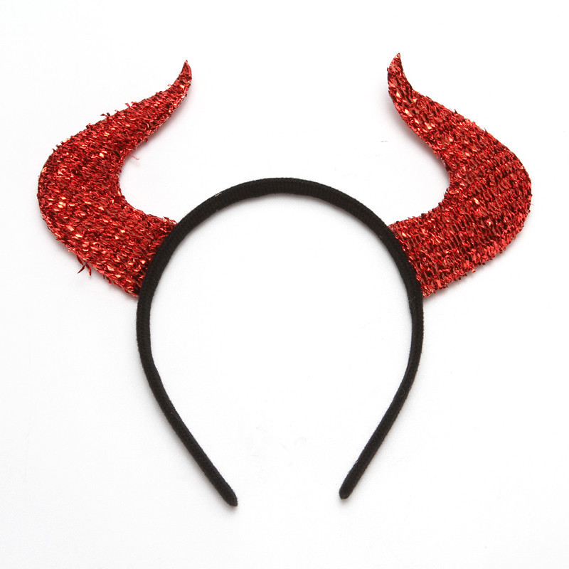 Diadema Red Devil Diadema Cuerno Tridente Conjunto de diademas