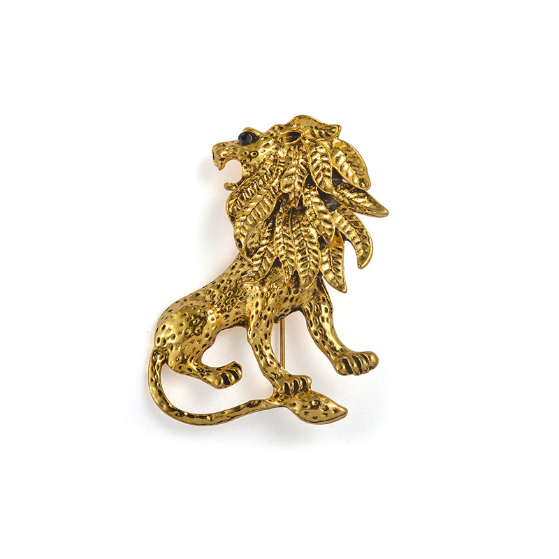 Broche de león vintage