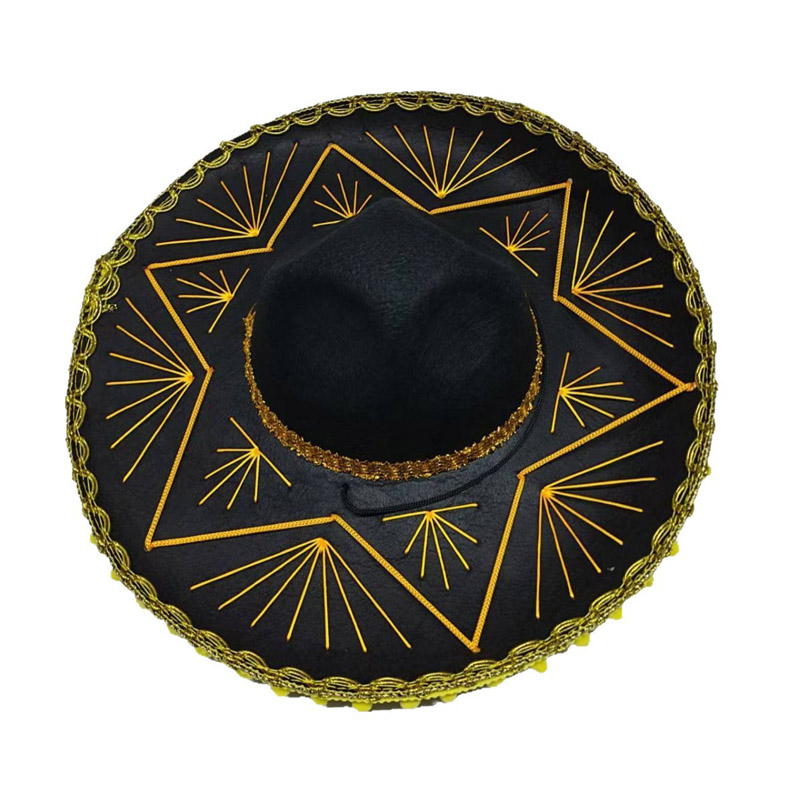 Sombrero mexicano de ala ancha occidental