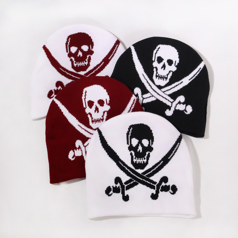 Gorro de punto de calavera caliente de invierno