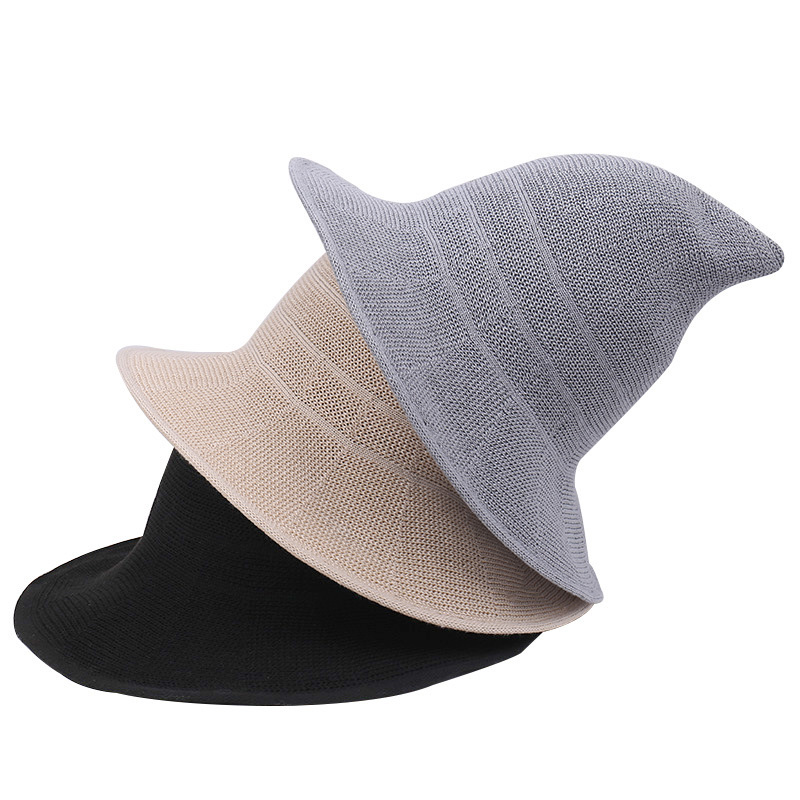 Sombreros de bruja para mujer Gorra de lavabo plegable con visera grande y pico